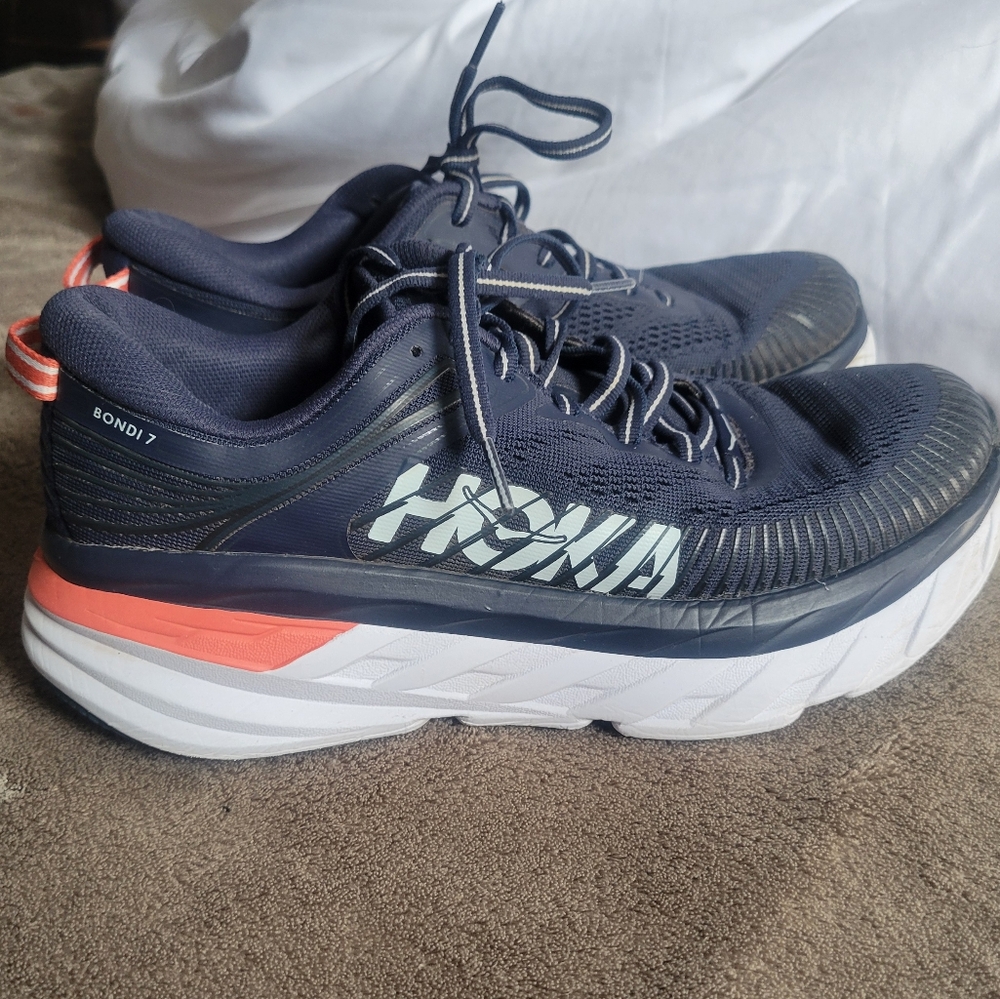 HOKA Bondi 7 Navy Running Shoes